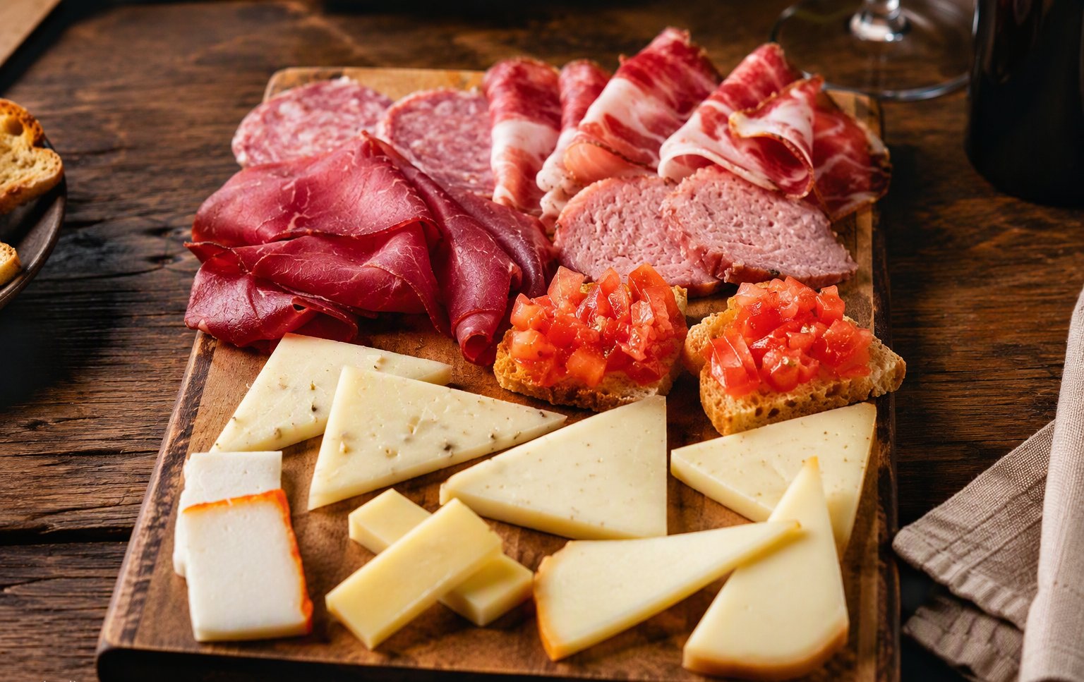 Tagliere di salumi e formaggi umbri
